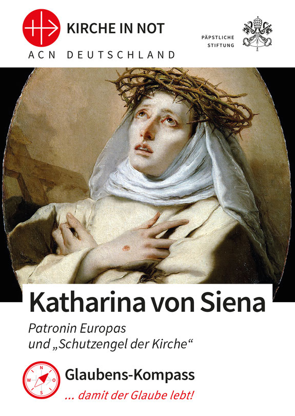 Titelbild des „Glaubens-Kompasses“ über die heilige Katharina von Siena. © Kirche in Not 