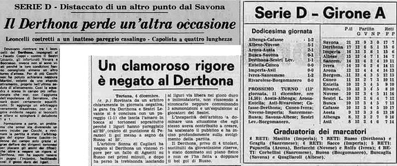 1977-78 DERTHONA - SESTRI LEVANTE 1-1