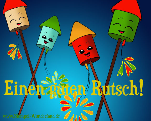 Digi Stamp Plotter Datei DXF SVG Silvester Rakete Neujahr kaufen von www.Stempel-Wunderland.de