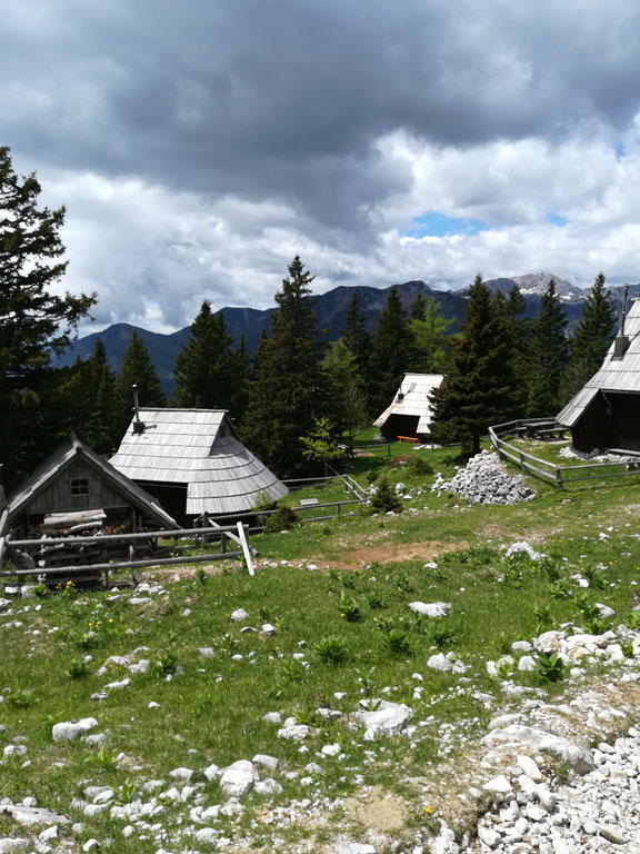 Die hochalpine Hirtensiedlung Velika Planina kann mit der Gondelbahn erreicht werden