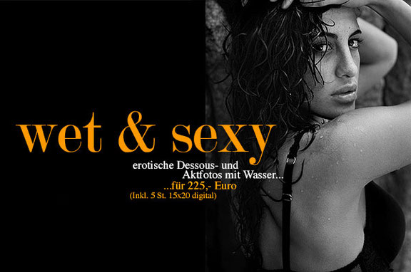 Erotische Fotos mit Wasser auf dem Körper im Fotostudio Osnabrück