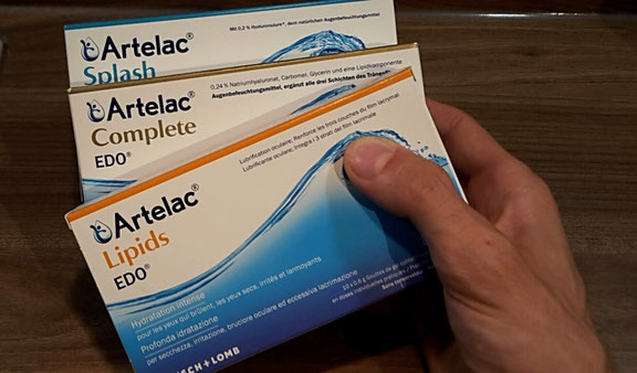 Artelac Splash, Artelac Lipids, Artelac Complete