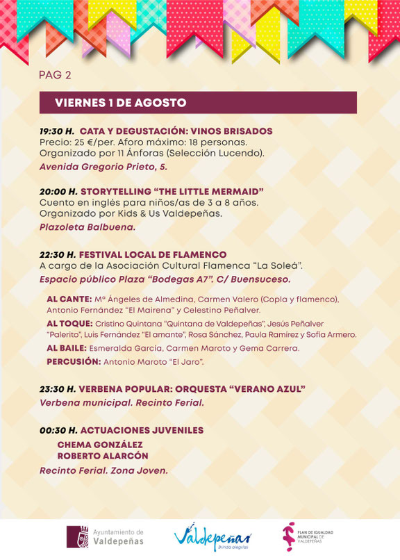Programa del Mercado Medieval de Valdepeñas