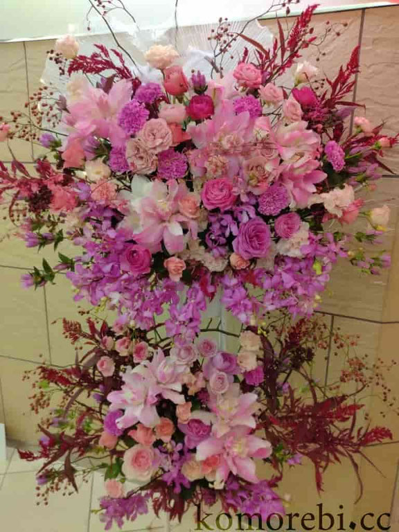 LEDリボン付スタンド花