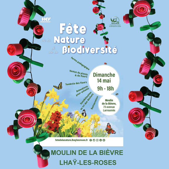 Affiche originale crédit Mairie de L'Haÿ-les-Roses  - -Ajout des fleurs :  Cicia Hartmann
