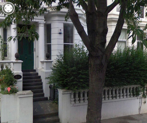 Davy's home - 32 Russell Road, Kensington, London,UK