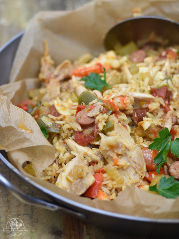 Jambalaya mit Huhn, Garnelen &amp; Chiliwurst - SANDDORN &amp; SEEGRAS