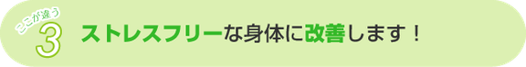 画像：3.ストレスフリーな身体に改善します！