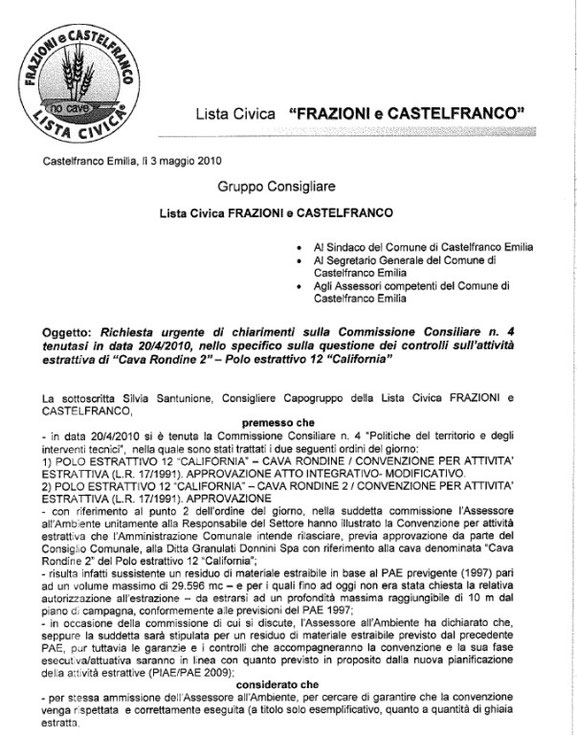 interrogazione urgente controlli cave1
