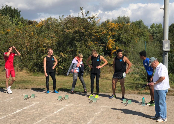 Vorbereitung zum 100-m-Lauf!