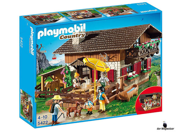 Bei der Bestellung im Onlineshop der-Wegweiser erhalten Sie das Playmobil Paket 5422 "Almhütte".