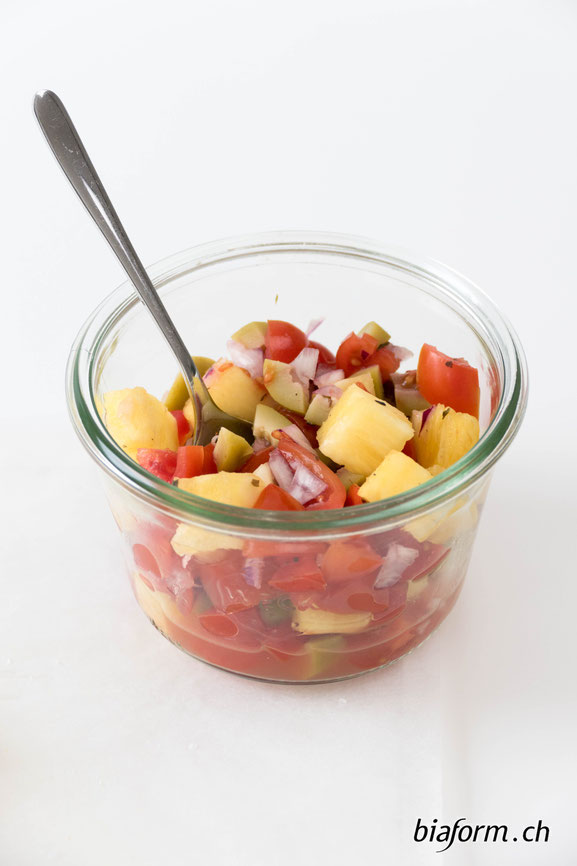 Tomaten Ananas Salsa, Schweizer Foodblog, Schweizer Blog, gesunde Ernährung