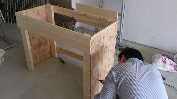 廃材シンクからタイル貼りの流し台をつくる（その2） - 「西府