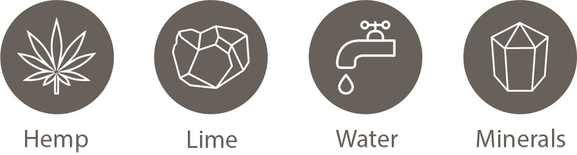 100% recycelbares Baumaterial aus Hanf, Kalk, Wasser und Mineralien