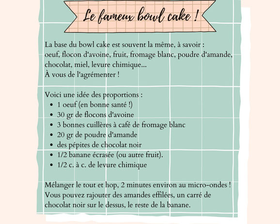 recette bowl cake