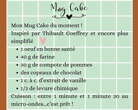 recette mug cake facile