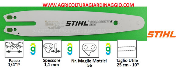 Barra Spranga motosega Stihl 30050083403, MSA120, MSA140, MSA160, MSA161, MSA200, MS150, MS151, HT100, HT101, HT130, HT131, HT56 ricambio sconto promozione offerta prezzo www.agricolturagiardinaggio.com