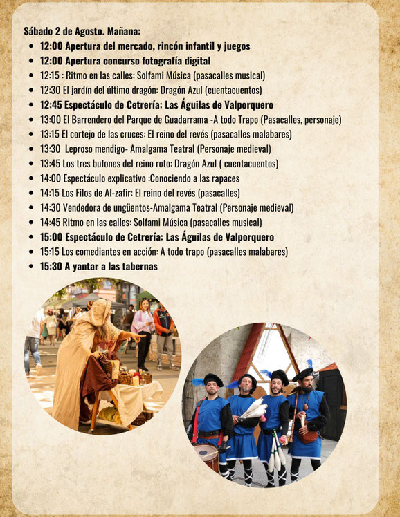 Programa del Mercado Medieval de Guadarrama