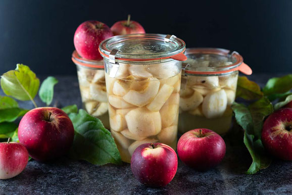 Apfel-Schnitze einmachen mit dem Dampfgarer.