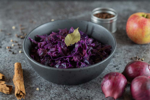 Rotkraut aus dem Dampfgarer.