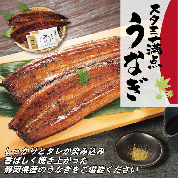 静岡県産　炙りうなぎ蒲焼（長焼）２尾