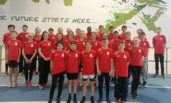 Louth Sprint Squad at the AIT Indoor Arena in Athlone, 13 December 2015