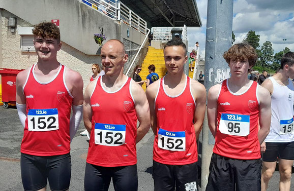 Men's 4x100m team in Santry