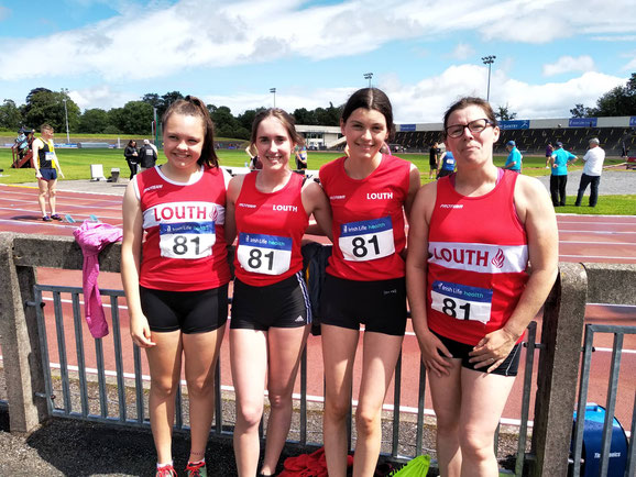 Women's 4x100m team in Santry