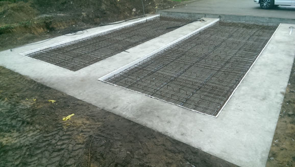 Streifenfundamente mit Bodenplatte