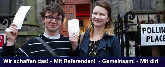 Bild: Wir wollen ein neues, demokratisches, "schweizerisches" Europa! - Referendum zur Unabhängigkeit Schottlands von GB am 18.9.14 (Stock)