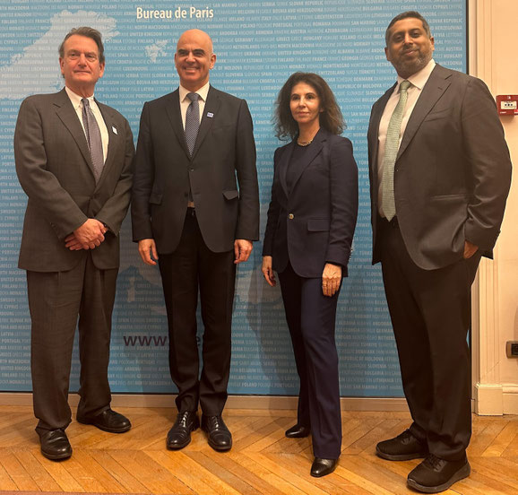 Marc Rotenberg (Center for AI and Digital Policy), Alain Berset (Council of Europe), Almudena Arpon de Mendivil (International Bar Association), Vilas Dhar (Patrick J. McGovern Foundation)