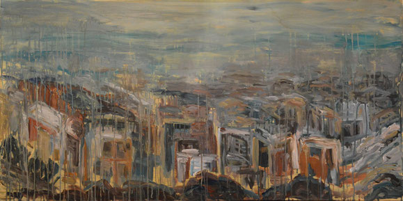 "Human II", three of three (2014, 1.2m by 50cm).