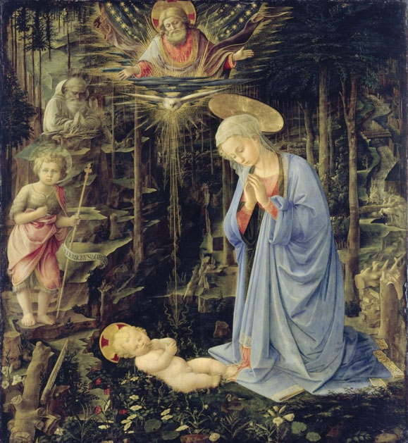 Filippo Lippi, Anbetung im Walde, um 1459, Gemäldegalerie SMB