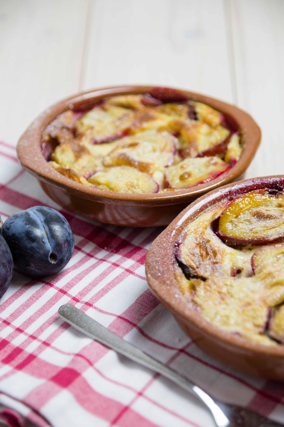 Steamer Rezept: Zwetschgen-Clafoutis.