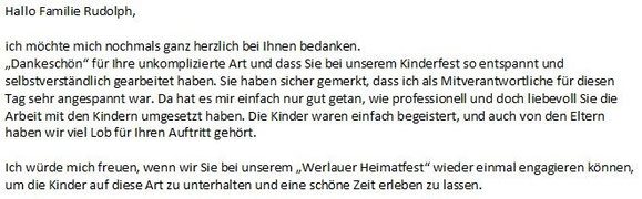 Veranstalter Heimatfest Werlau (St. Goar) 07/13