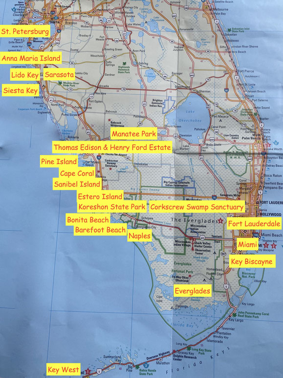 Bild:  Karte von Florida