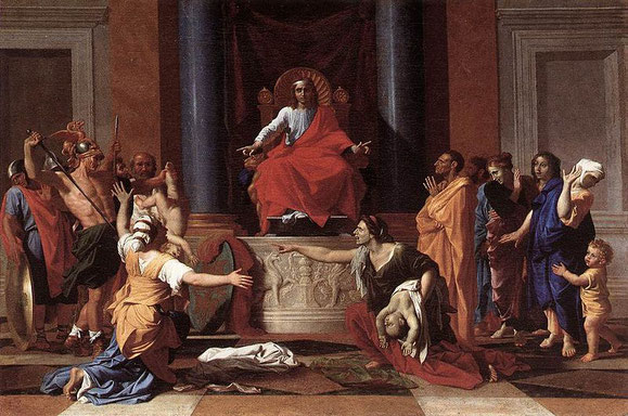 "Le Jugement de Salomon", Nicolas POUSSIN, huile sur toile, 1649