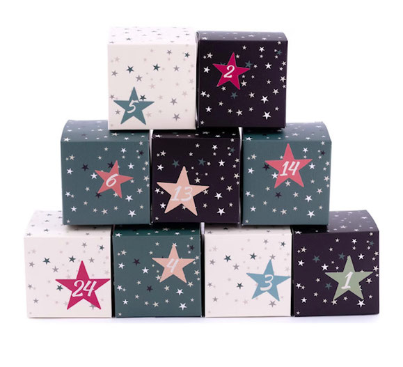 Adventskalender gefüllt mit Hondeguddis, Grösse pro Box 6x6 cm,  bestellbar im Shop vom 19.10.-10.11.26, Abholung oder Versand spätestens KW 47/48 2026 per APost. (CHF 12.00/15.00)