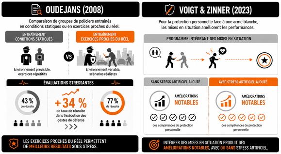 Comparaison des entraînements policiers en 2008 et 2023