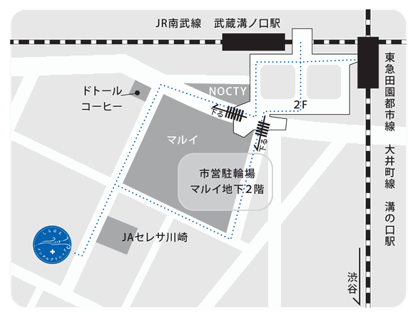 溝ノ口しらはえメンタルクリニック　地図　マップ　川崎市高津区　溝の口　心療内科　精神科　メンタル