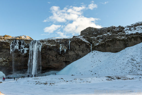 Seljalandsvoss,Wasserfall,Golden,circle,winter,Tipps,Island,selber,fahren,Schnee,Iceland.