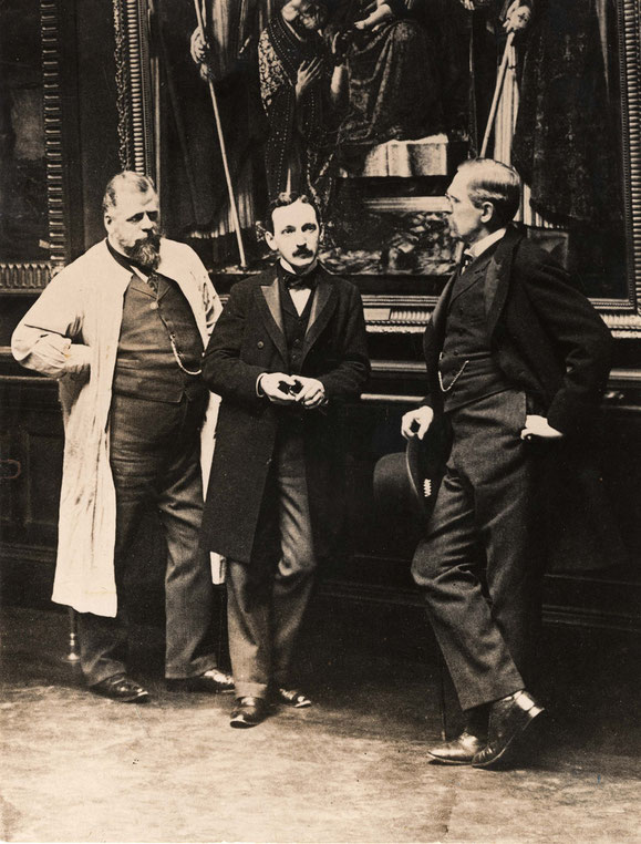 Wilhelm von Bode im Gespräch mit Alois Hauser und Max J. Friedländer, um 1900, Foto: ZA-SMB 2.4.4774