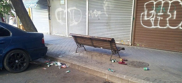 Suciedad en la zona (Imagen publicada en Facebook por "Ferretero de Madrid")