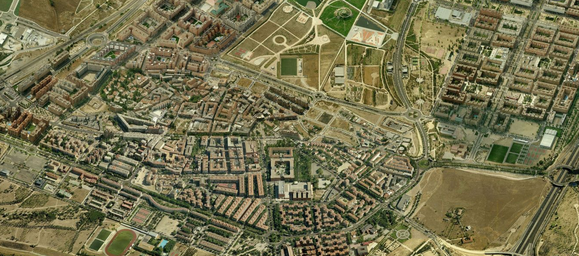Imagen aérea de Vicálvaro y sus barrios (Bing Maps))