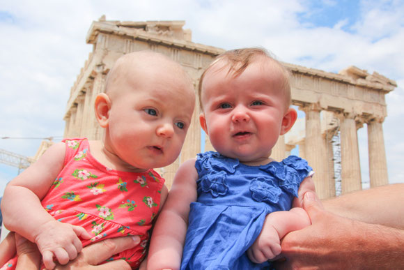 Acropolis Athens Greece With Baby