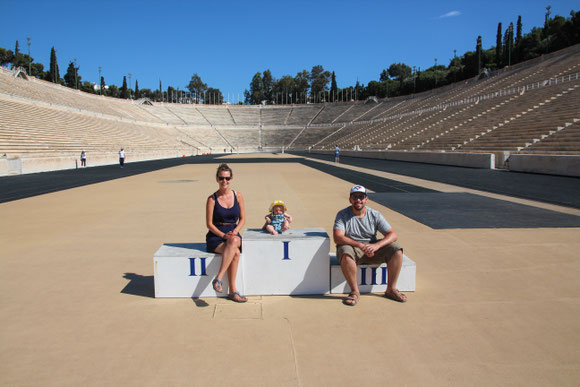 Panathenaic Stadium Athens Greece With Baby