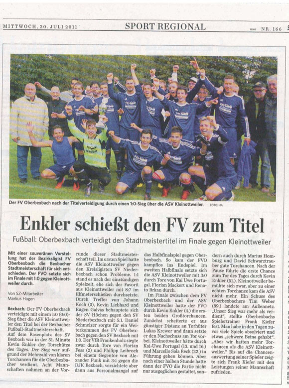 Saarbrücker Zeitung vom 20. Juli 2011