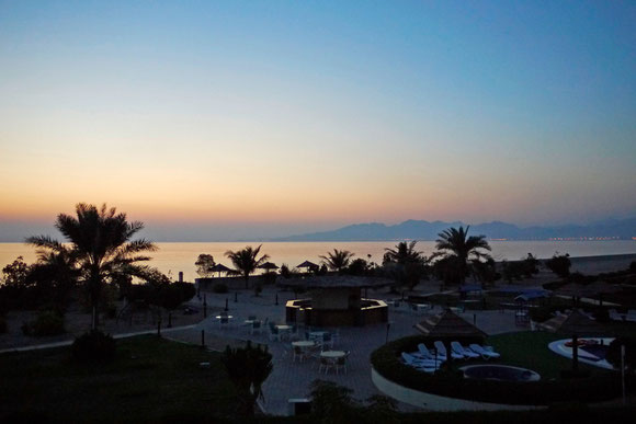 Morgenstimmung, von unserem Hotelfenster aus.