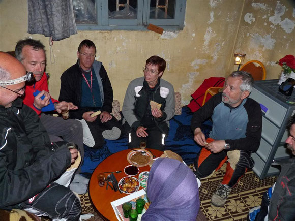 Abendessen mit spanischen Enduristen