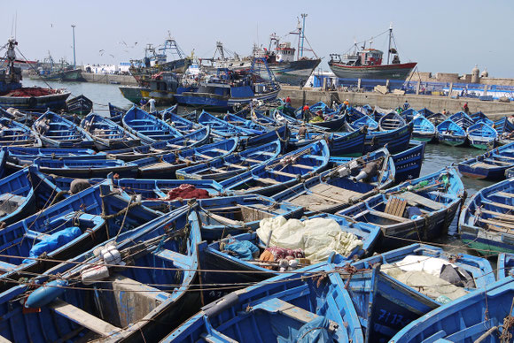Blau ist die Farbe der Fischerboote